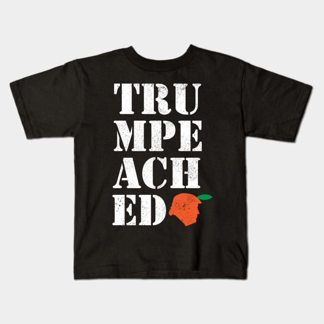 Trumpeached Trump Political Impeachment Hearing Kids T-Shirt by BraaiNinja